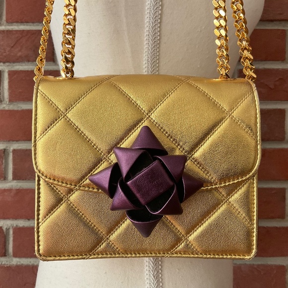 Marc Jacobs Party Bow Mini Trouble Metallic Leather Bag - Picture 3 of 16